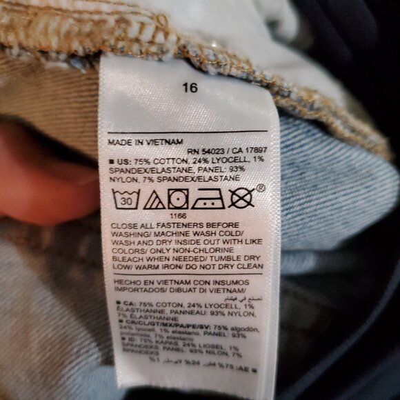 Old Navy Jeans Womens Size 16 Blue Maternity Distressed Stretch Demin Wide Leg - Picture 3 of 9